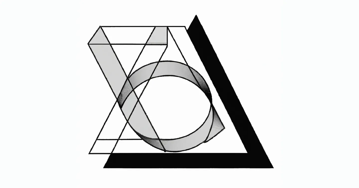 DALL·E generated illustration of several abstract shapes merging together.